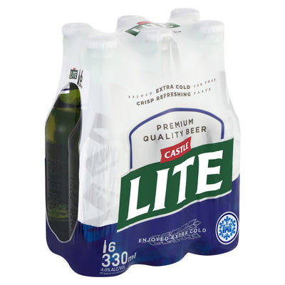 Castle Lite Premium Lager Beer 6 x 330ml